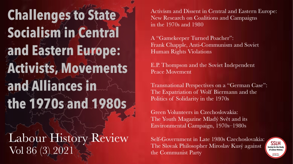 Image of text making clear that this article is part of a themed special issue on challenges to state socialism in eastern and central europe