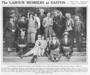 Group photo shop of Labour leaders, their wives and the Countess of Warwick.